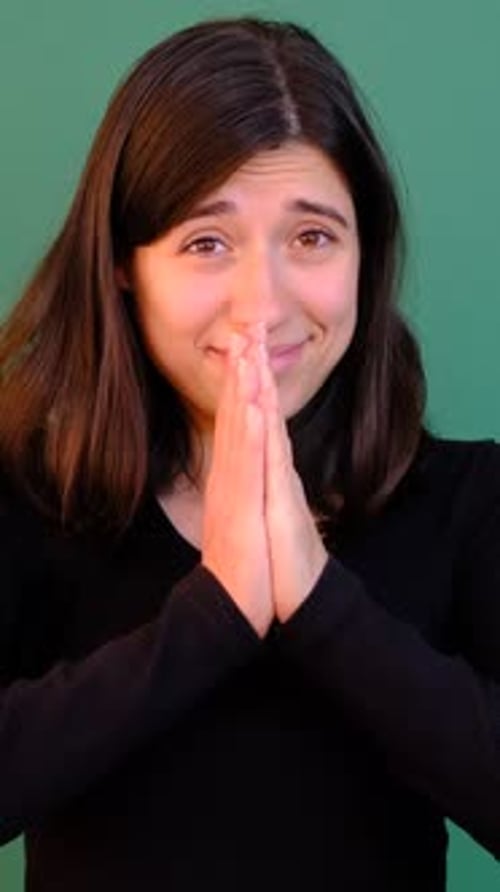 Bettelnder Gesichtsausdruck