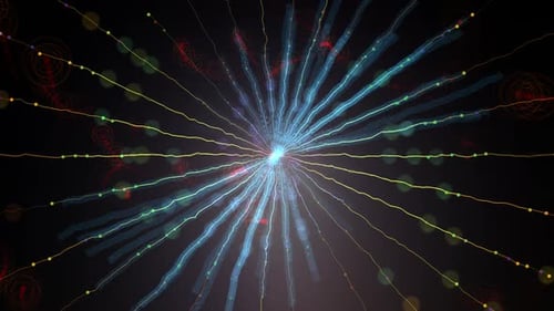 Abstract Energy Burst with Dynamic Light Streaks Animation