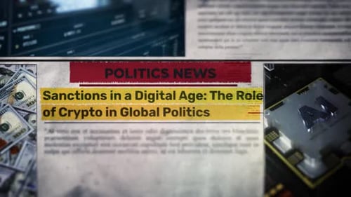 Animated Newspaper Headline Reveal with Technology and Finance