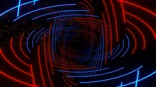 Red And Blue Rotated Spiral Background Vj Loop In 4K