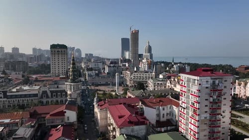 Vista aérea de la plaza de Europa en el centro de Batumi.
Georgia
