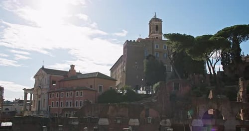 Cityscape Forum Romanum Rome Italy