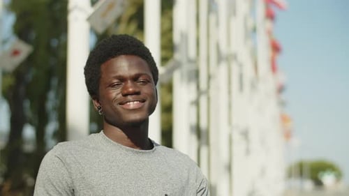 Young Adult Smiling in the City