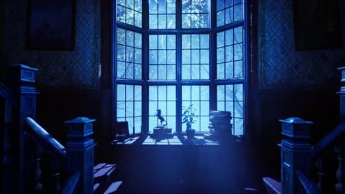 Mansion Hall por la noche 4K