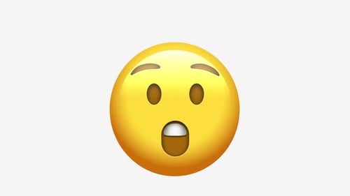 3D Surprised Emoji Face Animated Icon