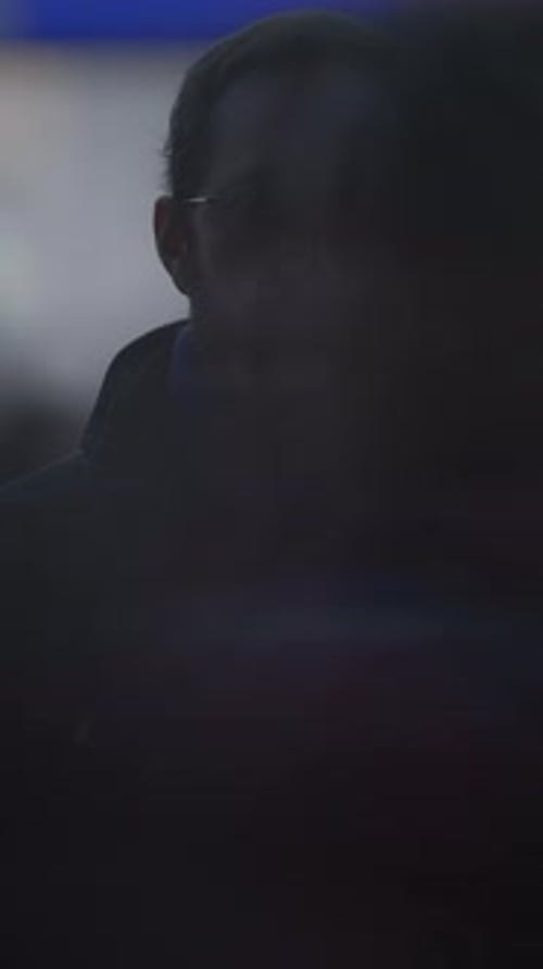 Man with Beard and Glasses Looking at Camera