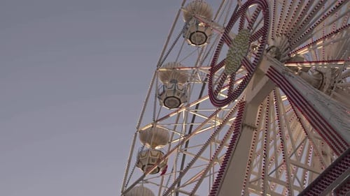 Ferris Wheel At Sunset Light In Amusement Park 4