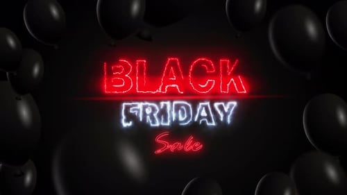 Neon Black Friday Sale Title Reveal