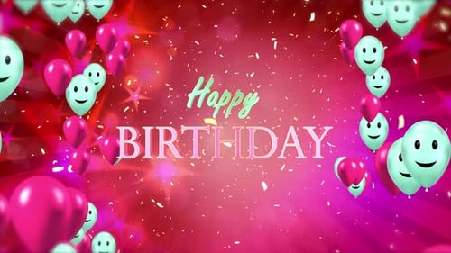 Happy Birthday Years Luxury Design with Gold Balloon Number