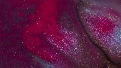 Abstract Glittering Liquid Background with Purple and Silver