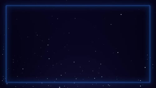 Blue Neon Frame and Particles