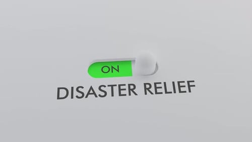 Switching on the DISASTER RELIEF switch