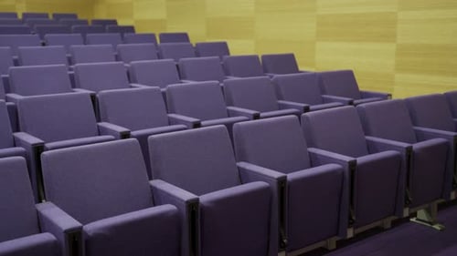 Seats in an empty theatre or auditorium - modern looking