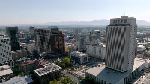 Aerial View of the Salt Lake City Downtown