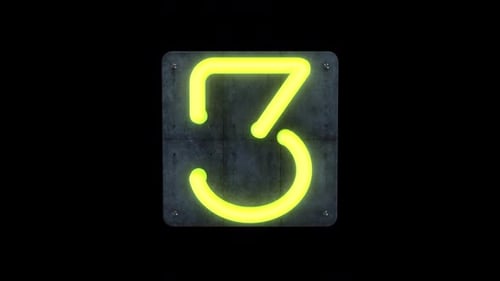 Number 3 Neon Sign
