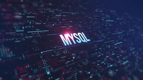 Futuristic Data Visualization with MySQL Logo Animation