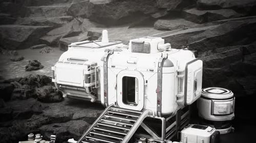 Space Station Built on Alien Rock