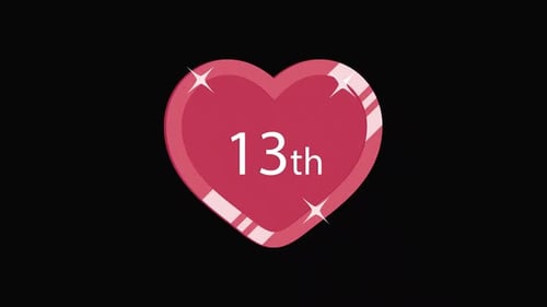Animated Heart Icon with Sparkles for Anniversaries