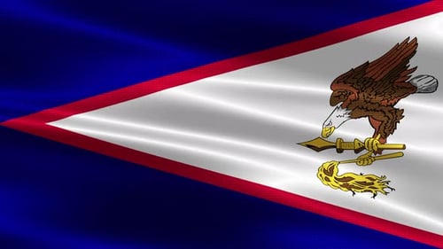 Waving Flag of American Samoa Seamless Loop
