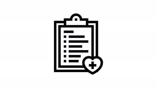 animación del icono de la línea de chequeo médico