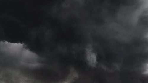 Dark, Swirling Clouds Create Dramatic Sky