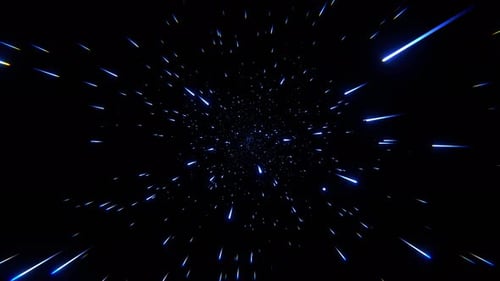 Fond de vol interstellaire Hyperjump futuriste bleu Vj Loop en 4K