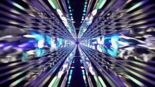 Abstraktes futuristisches Neontunnel-Bewegungs-Hintergrundvideo