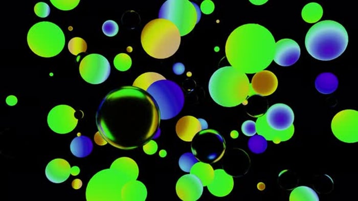 Dynamic Abstract Black and White Spheres Floating Background ...