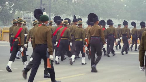 Indian Army Going Back After Republic Day Rehearsal