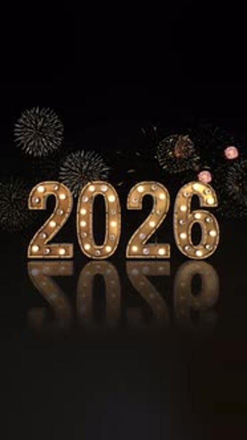 Golden Marquee 2026 New Year Celebration With Fireworks