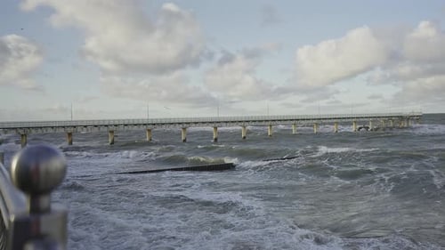 Winter View of the Pier with Seascape