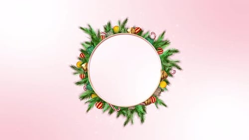 Festive Holiday Wreath Border With Decorations And Copy Space Festive Wreath Style Frame Fir Leaves
