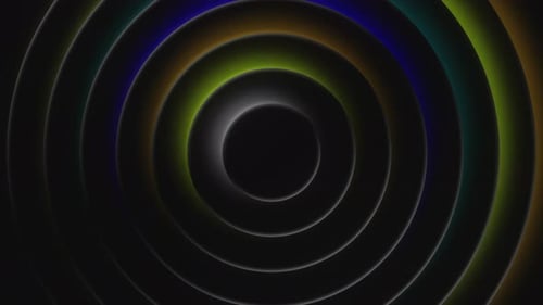 Black Circles with Small Areas Highlighted in Different Shades