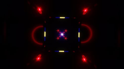 Motifs néon abstraits dans une boucle VJ multicolore