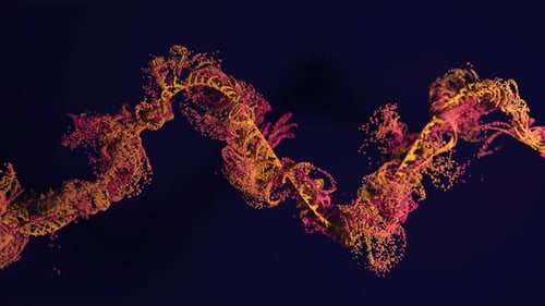 3d Abstract Background Particles Moving