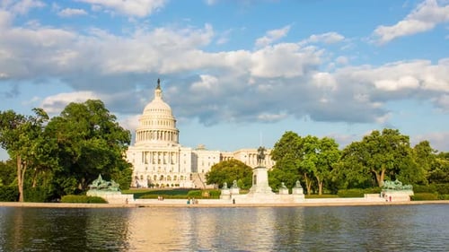 Time lapse video of the United states capitol building, Washington DC, USA.