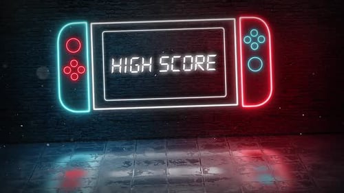 Highscore in der Neon-Spielekonsole