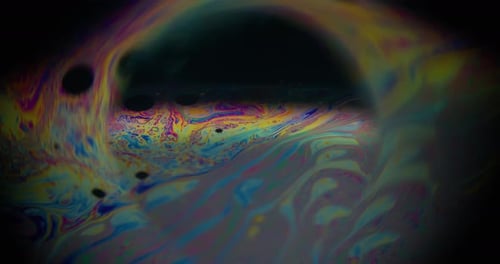 Abstract Liquid Background of Colors and Bubbles