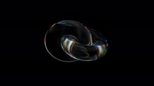 3D-Ringe, transparent, rotierend, glänzend, mit Dispersionseffekt, reflexionsartige Regenbogenfarben