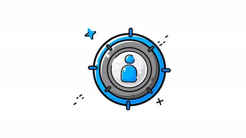 Animated Target Person Icon for Corporate User Focus