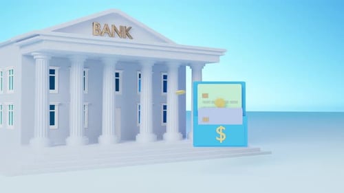 Moving coins from bank to bank. Banking services.
