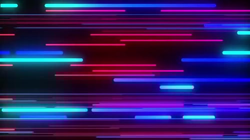 Neon Digital Flowing Lines Background Loop