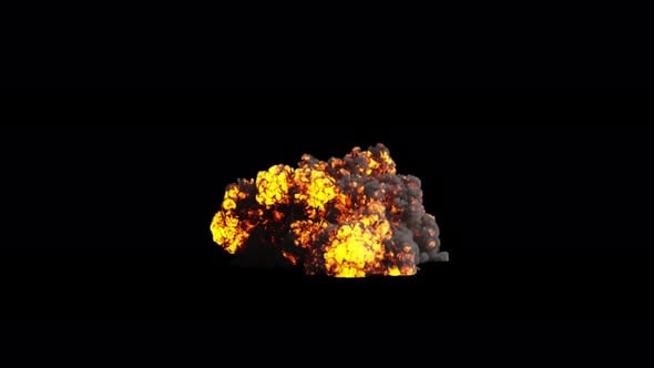 Large Explosion front view with transparent background, Bugs Motion ...