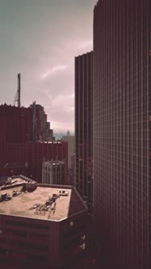 A Cityscape View From Rooftop