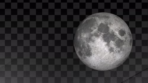 Moon Planet And Alpha Channel. 2094