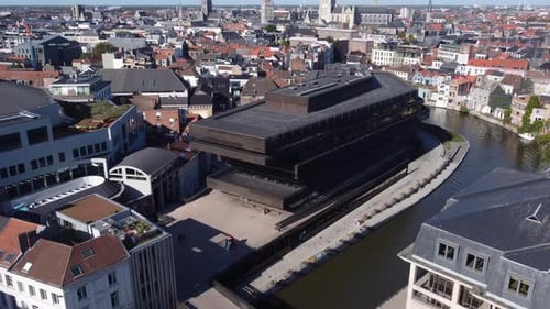 Bateau d'Ostende Mercator Belgium Sea Sunny Aerial Drone Flandre occidentale Oostende West Vlaanderen Yacht