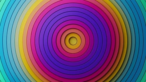 Vibrant Abstract Concentric Circles Expanding Motion Background