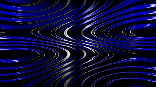 Dynamic Glossy Blue Liquid Waves Abstract Background Animation