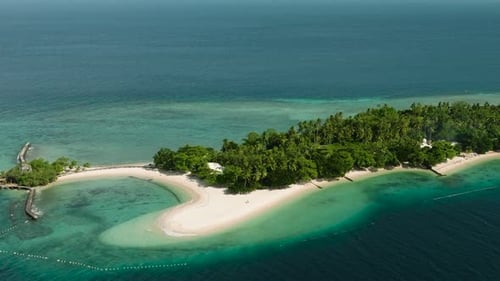 Beach Resort with White Sandy Beach in Samal Davao Philippines