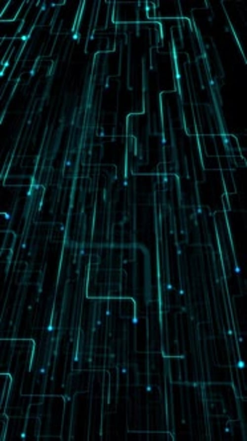 Vertical Video - Digital Data Stream Technology Background